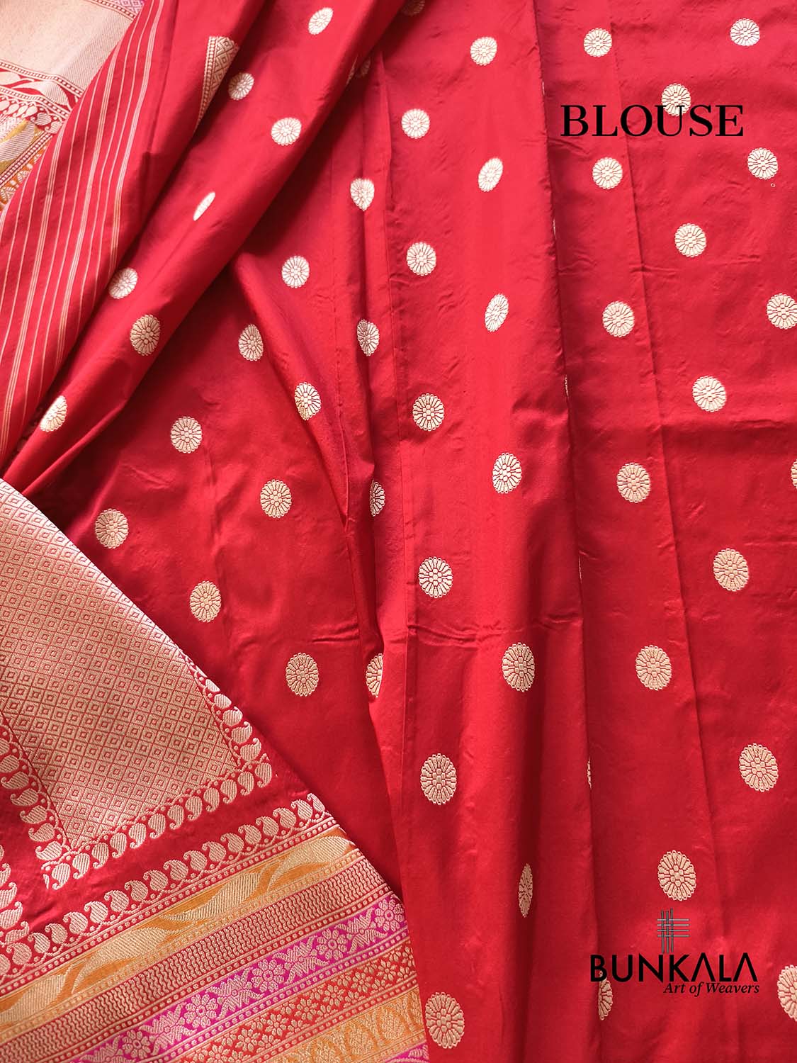 Ivory Kadiyal Multi Border Sona Rupa Round Buti Kadwa Handwoven Banarasi Pure Katan Silk Saree