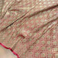 Maroon ane Green Mashru Silk Brocade Weaved Banarasi Saree