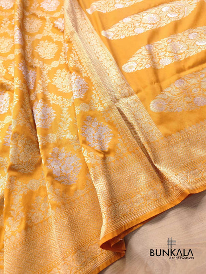 Yellow Jangla Sona Rupa Banarasi Silk Saree