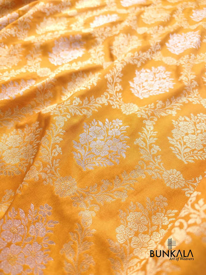 Yellow Jangla Sona Rupa Banarasi Silk Saree