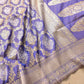 Lavender Jangla Sona Rupa Banarasi Silk Saree