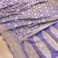 Lavender Jangla Sona Rupa Banarasi Silk Saree