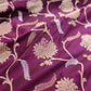 Dark Purple Jaal Sona Rupa Banarasi Silk Saree