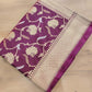 Dark Purple Jaal Sona Rupa Banarasi Silk Saree