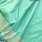 Pastel Green Plain Handloom Banarasi Pure Katan Silk Saree with Floral Meenakari Border 