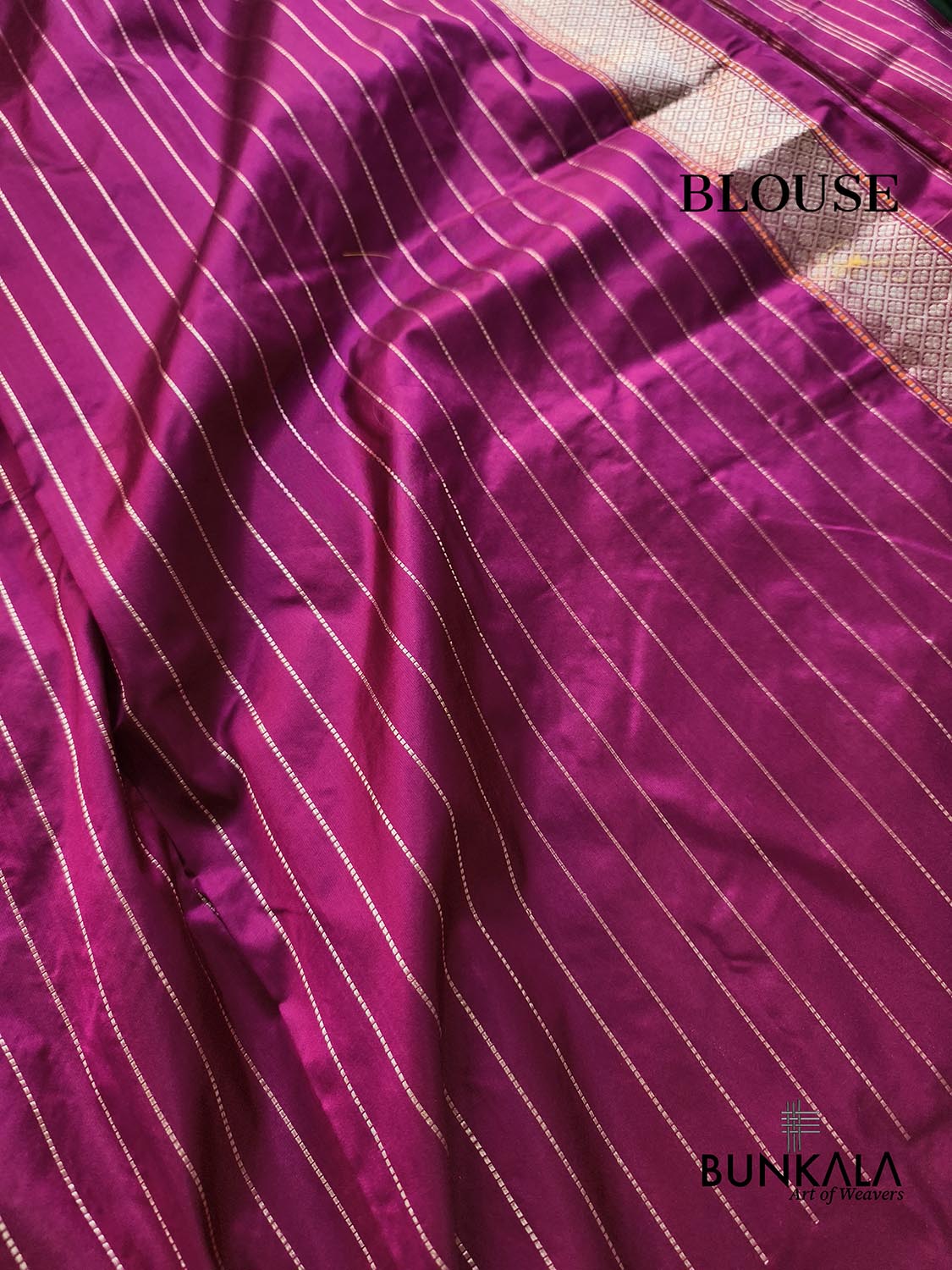 Magenta Pink Meenakari Big Border Kadwa Handweaved Banarasi Pure Katan Silk Saree