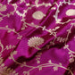 Magenta Pink Soft Mashru Silk Allover Floral Jaal Design Weaved Banarasi Saree