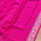 Hot Pink Allover Silver Zari Buti Handloom Banarasi Pure Khaddi Chiffon Saree