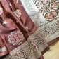 Brown Meenakari Buta Banarasi Mashru Silk Saree