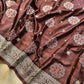Brown Meenakari Buta Banarasi Mashru Silk Saree