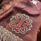 Brown Meenakari Buta Banarasi Mashru Silk Saree