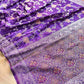 Purple Floral Jaal Meenakari Banarasi Mashru Silk Saree