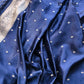 Midnight Blue Flower Meenakari Buta Banarasi Mashru Silk Saree