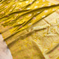Greenish Yellow Meenakari Buta Banarasi Mashru Silk Saree