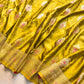 Greenish Yellow Meenakari Buta Banarasi Mashru Silk Saree
