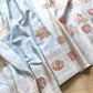 Ice Blue Flower Meena Buta Banarasi Mashru Silk Saree