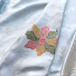 Ice Blue Flower Meena Buta Banarasi Mashru Silk Saree
