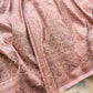 Peach Pink Brocade Antique Zari Weaved Banarasi Resham Silk Saree Floral Border