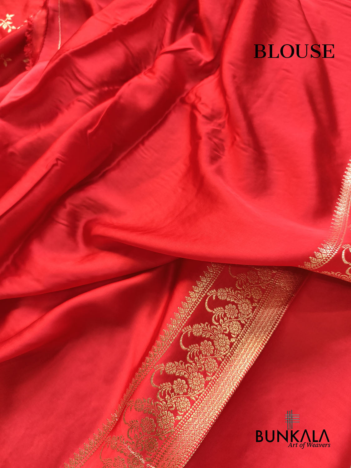 Classic Bridal Red Woven Jaal Traditional Border Banarasi Mashru Silk Saree