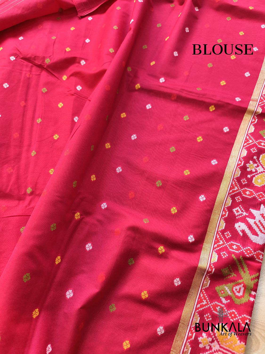 Masterpiece Grey Patola Banarasi Floral Jaal Meenakari Weaved Tissue Saree