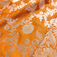 Orange Floral Jaal Banarasi Mashru Silk Saree