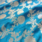 Blue Floral Jaal Banarasi Mashru Silk Saree