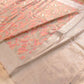 Pastel Grey Meenakari Floral Leaf Jaal Weaved Banarasi Tissue Silk Saree