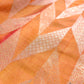 Orange Dual Shade Zig Zag Geometric Design Weaved Banarasi Tissue Silk Saree