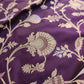 Dark Purple Floral Jaal Sona Rupa Weaved Banarasi Silk Saree