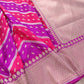Pink Two Shade Zig Zag Buti Design Weaved Banarasi Silk Saree