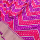 Pink Two Shade Zig Zag Buti Design Weaved Banarasi Silk Saree