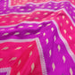 Pink Two Shade Zig Zag Buti Design Weaved Banarasi Silk Saree