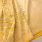 Yellow Oval Pattern Buta Sona Rupa Weaved Banarasi Silk Saree