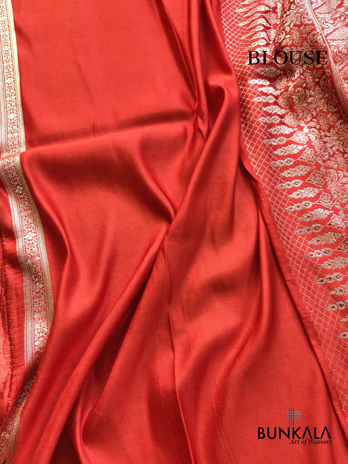 Rust Red Vintage Pattern All Over Jaal Brocade Weaved Banarasi Mashru Silk Saree