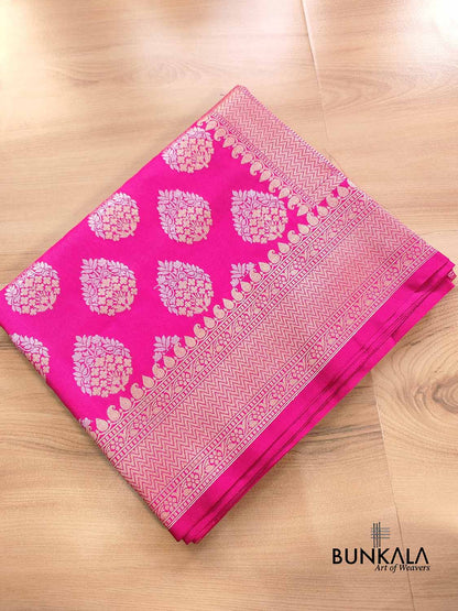 Pink Silk Buta Banarasi Saree