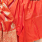 Orange Silk Paisley Banarasi Saree