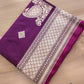 Purple Koniya Buta Banarasi Mashru Silk Saree