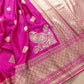 Hot Pink Koniya Buta Banarasi Mashru Silk Saree