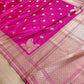 Hot Pink Koniya Buta Banarasi Mashru Silk Saree