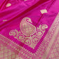 Hot Pink Koniya Buta Banarasi Mashru Silk Saree