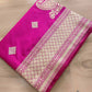 Hot Pink Koniya Buta Banarasi Mashru Silk Saree