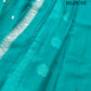 Peacock Blue Allover Silver Zari Buti Handloom Banarasi Pure Khaddi Chiffon Saree