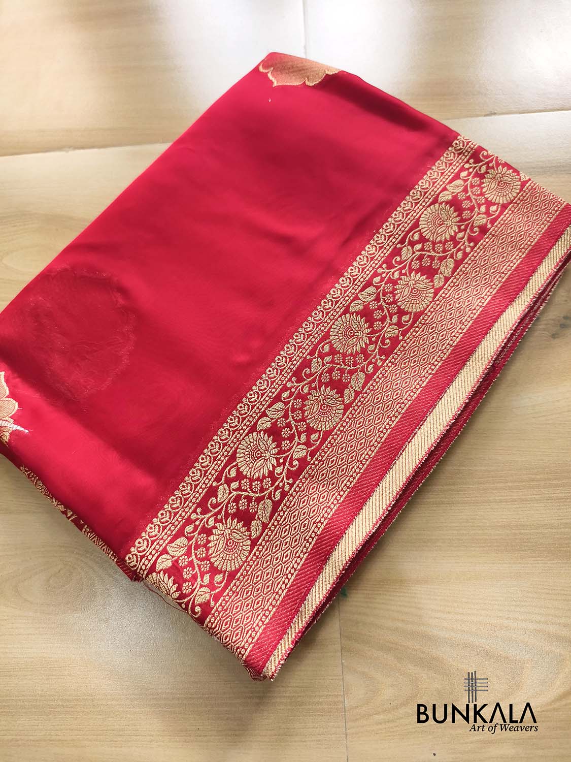 Reddish Pink Birds Jharokha Design Sona Rupa Banarasi Mashru Organza Silk Saree