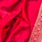 Reddish Pink Birds Jharokha Design Sona Rupa Banarasi Mashru Organza Silk Saree