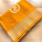 Mustard Yellow Birds Jharokha Design Sona Rupa Banarasi Mashru Organza Silk Saree