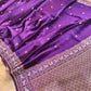 Purple Horse Jharokha Design Sona Rupa Banarasi Mashru Organza Silk Saree
