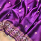Purple Horse Jharokha Design Sona Rupa Banarasi Mashru Organza Silk Saree