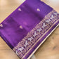 Purple Horse Jharokha Design Sona Rupa Banarasi Mashru Organza Silk Saree