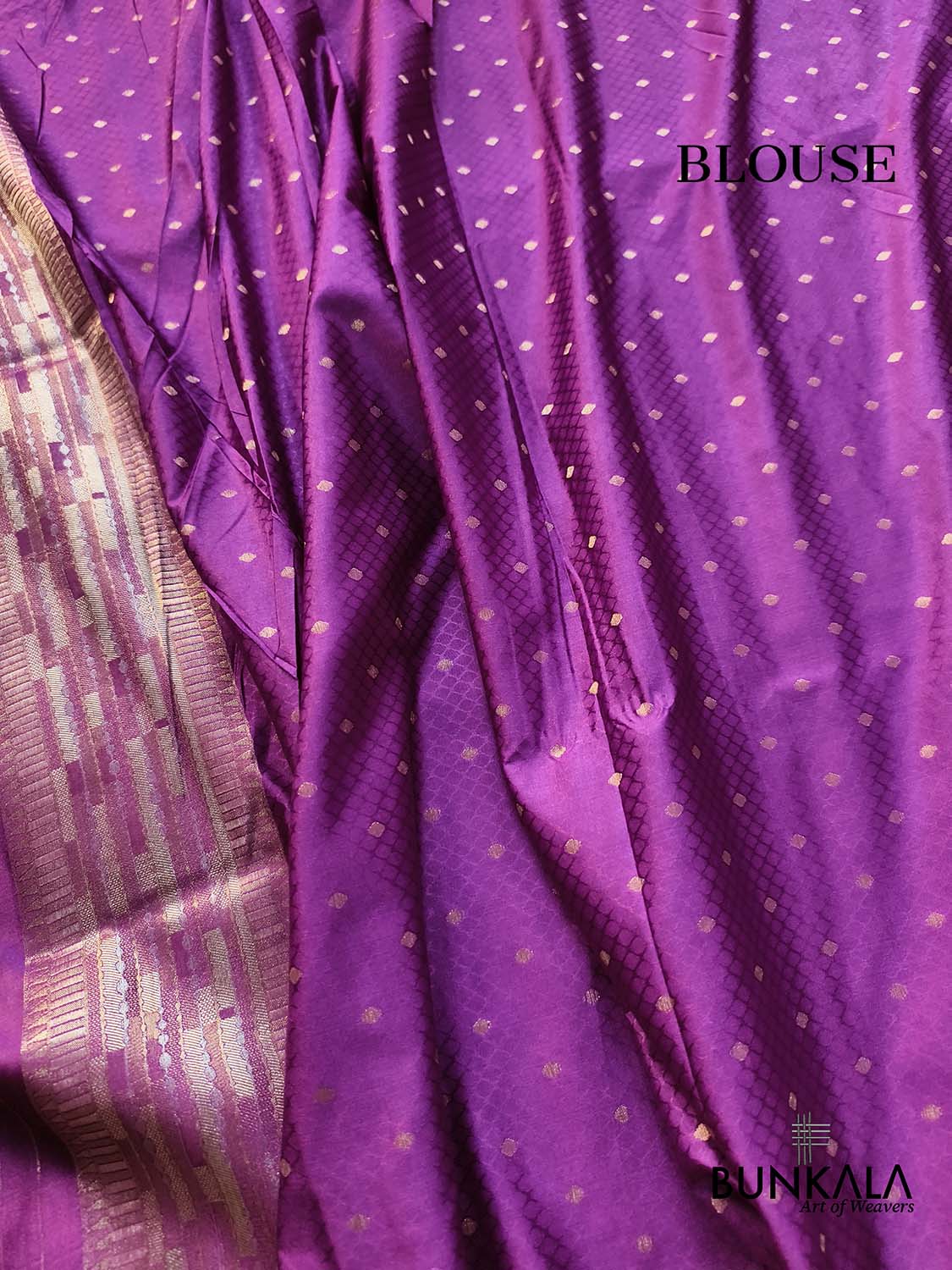 Magenta Purple Elephant & Leaf Motif Sona Rupa Weaved Banarasi Mashru Silk Saree