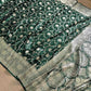 Emerald Green Soft Mashru Silk Allover Floral Jaal Design Weaved Banarasi Saree